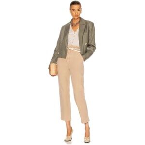 MOTHER The Yoyo Ruffle Greaser Ankle Wash Killing Time Pants Khaki Size 24